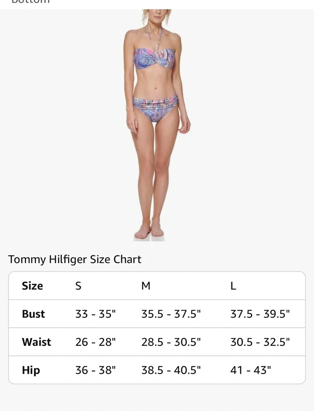 Bikini Bottom Bright Paisley Tommy Hilfiger Foldover Full Coverage  1405/bb7-1